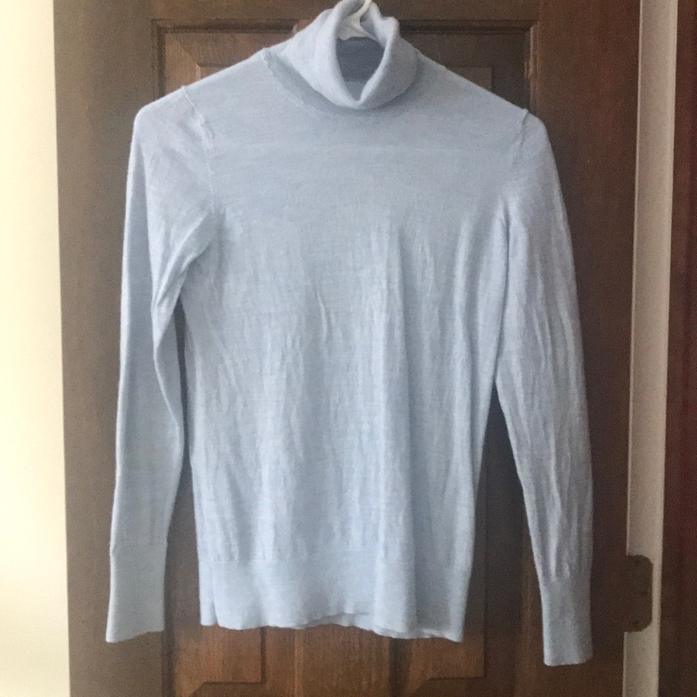 Banana Republic light blue turtleneck sweater